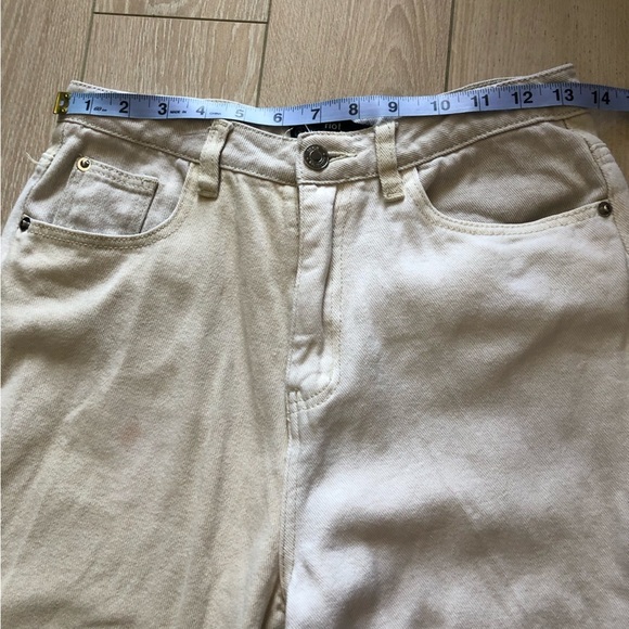 Missguided Riot Neutral Patched High Rise Mom Jean Size 6 - Picture 5 of 14